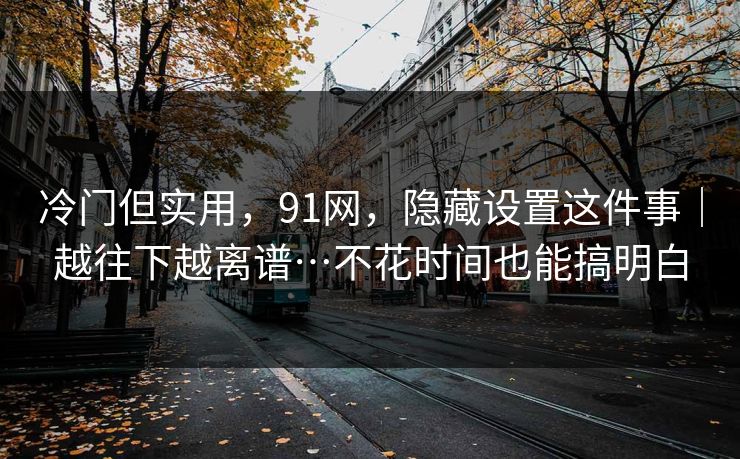 冷门但实用，91网，隐藏设置这件事｜越往下越离谱…不花时间也能搞明白